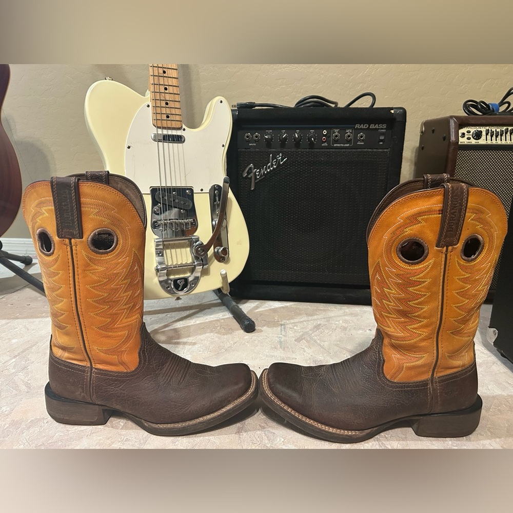 Durango Brown and Red Western Boots - Picture 7 of 13